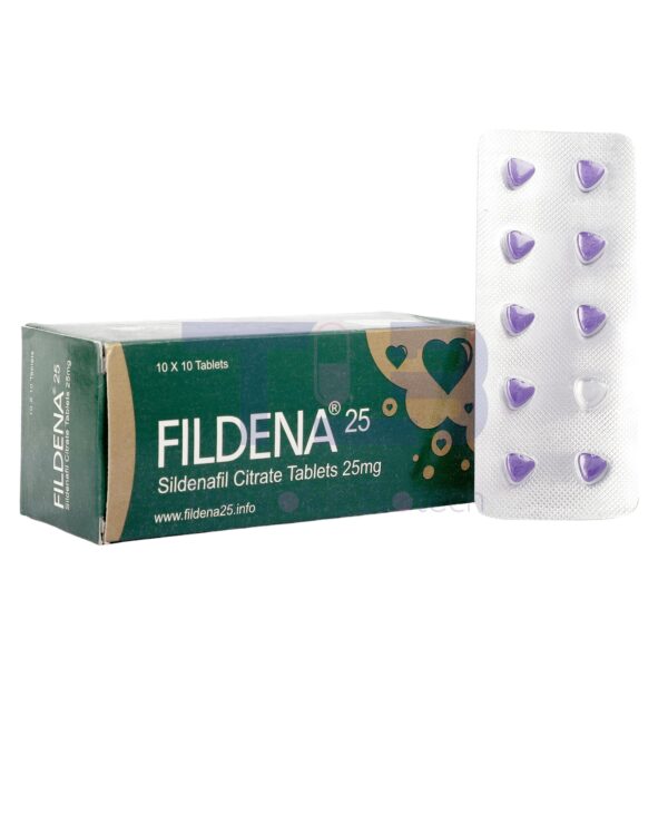 Fildena 25(Front and 9 tablets)- ED pill for men- contains Sildenafil Citrate