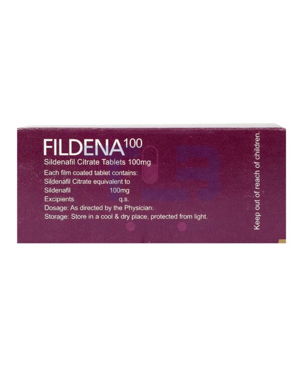 Fildena 100 (Back)- ED pill for men- contains Sildenafil Citrate