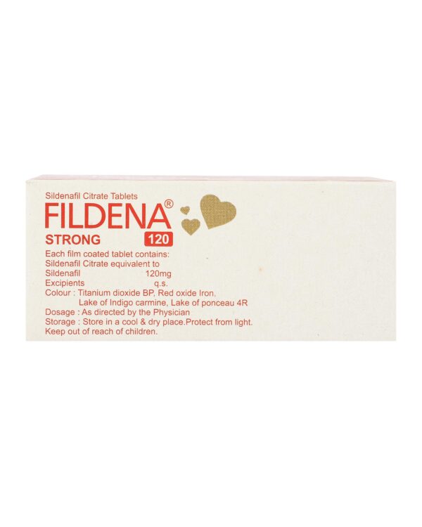 Fildena-120 (Back)- ED Pill for men- contains Sildenafil Citrate