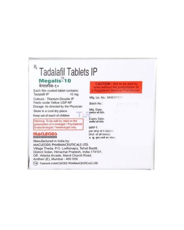 Megalis 10mg Tadalafil Tablets