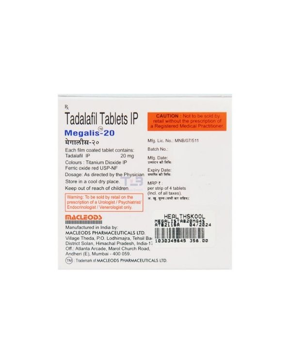 Megalis 20mg Tadalafil Tablets
