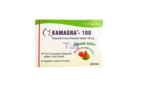 Kamagra Polo 100mg Chewable Tablets Strawberry with Lemon