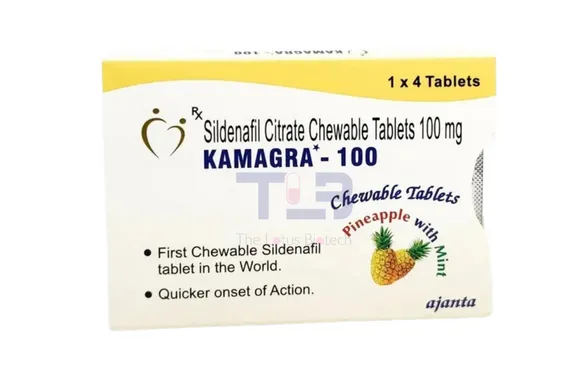 Kamagra Polo 100mg Chewable Tablets Pineapple with Mint