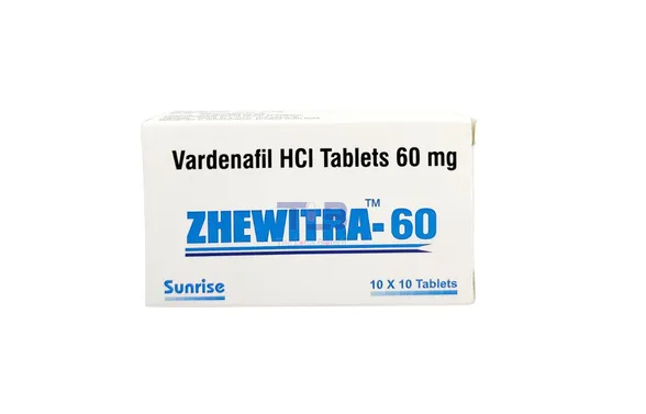 Zhewitra 60 mg Vardenafil Tablets