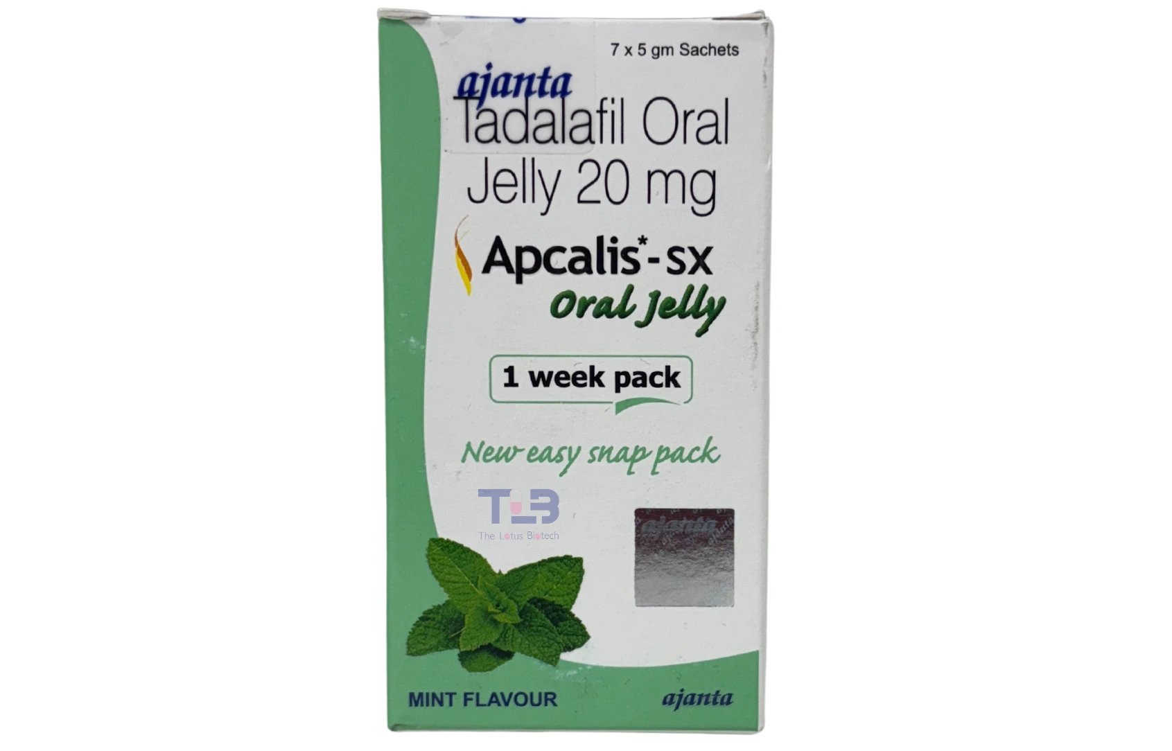 Apcalis-SX Oral Jelly (Mint-Flavor) Tadalafil 20 mg