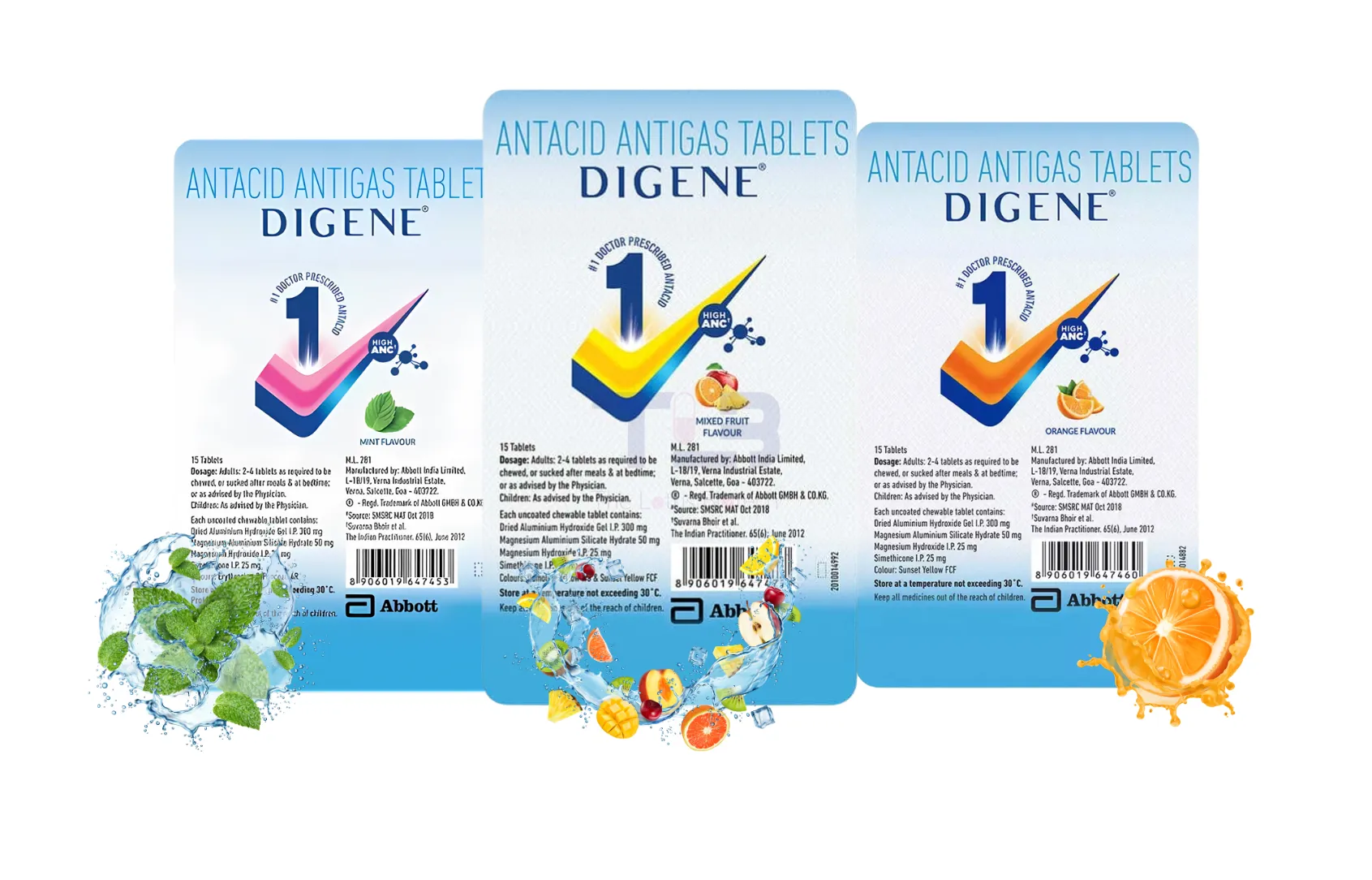 Digene Acidity & Gas Relief Tablets - Mint Flavour